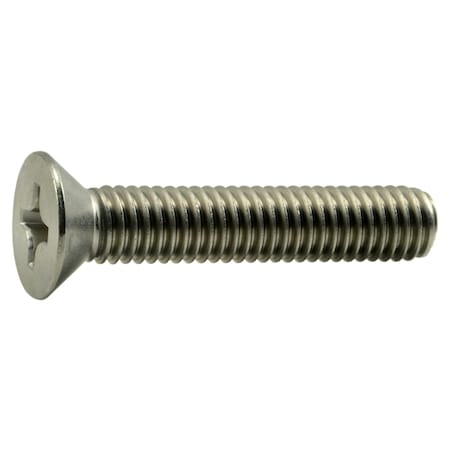 Midwest Fastener 3/18"-16 x 2 in Phillips Flat Machine Screw, Plain 18-8 Stainless Steel, 5 PK 39665